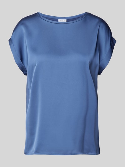 Vila Blusenshirt in Satin-Optik Modell 'ELLETTE' Blau 2