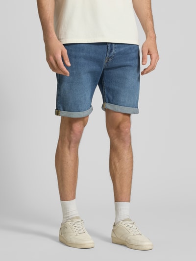 JACK & JONES Regular Fit Jeansshorts mit Umschlag Modell 'RICK' Jeansblau 4