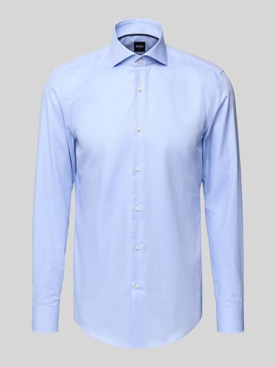 BOSS Slim Fit Businesshemd aus reiner Baumwolle Modell 'HANK' Bleu 2
