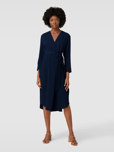 Esprit Midi-jurk met strikceintuur Marineblauw - 4