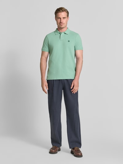MCNEAL Regular Fit Poloshirt mit Label-Stitching Hellgruen 1