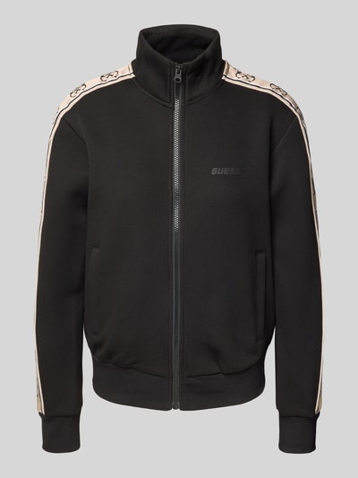 Guess Activewear Sweatjacke mit Label-Print Modell 'BRITNEY' Black 2