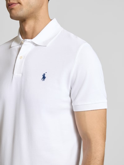Polo Ralph Lauren Koszulka polo o kroju slim fit z wyhaftowanym logo Biały 3