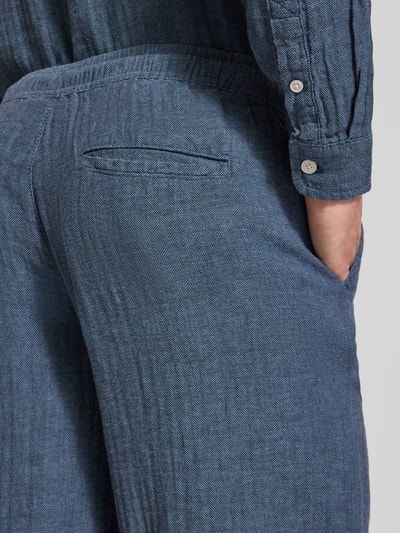 Redefined Rebel Hose aus Leinen-Baumwoll-Mix mit elastischem Bund Jeansblau 3