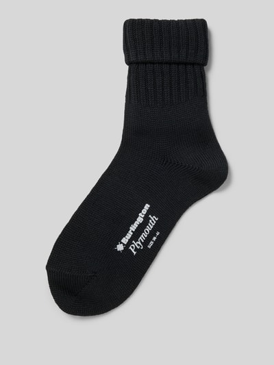 Burlington Socken mit Label-Detail Modell 'PLYMOUTH' Black 1