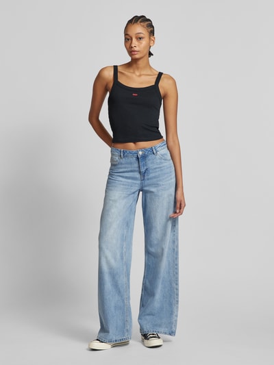 Levi's® Top z efektem prążkowania Czarny 1