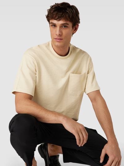 SELECTED HOMME T-Shirt mit aufgesetzter Brusttasche Modell 'LOOSESAUL' Offwhite 3