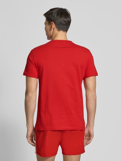 BOSS T-Shirt mit Label-Print Rot 5