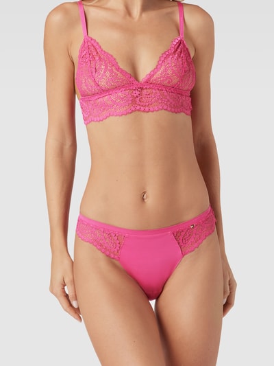 TOMMY HILFIGER String mit Spitzenbesatz Modell 'LACE' Pink 1