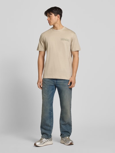 ONLY & SONS Regular Fit T-Shirt aus reiner Baumwolle Modell 'FRED' Beige 1
