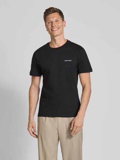 CK Calvin Klein T-Shirt mit Label-Print Black 4