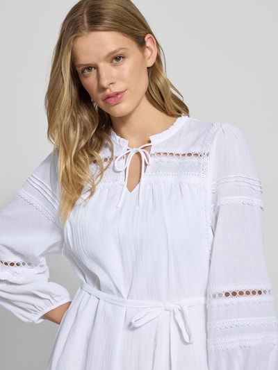 Only Relaxed Fit Musselin-Kleid aus reiner Baumwolle Modell 'VERA' Weiss 3