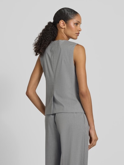 Samsøe Samsøe Weste mit Knopfleiste Modell 'SARUMA' Hellgrau Melange 5