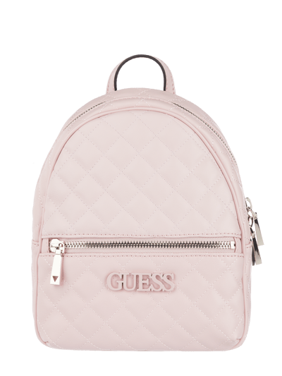 Guess Rucksack mit Steppnähten Rose 1