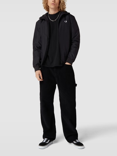 Fred Perry Jacke mit Label-Stitching Modell 'Brentham' Black 1
