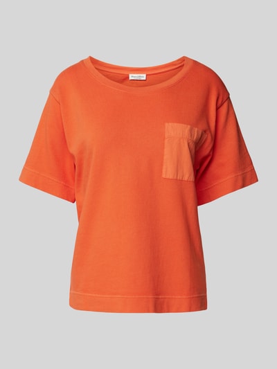 Marc O'Polo Loose Fit T-Shirt mit aufgesetzter Satin-Tasche Orange 2