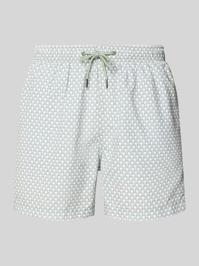 MCNEAL Badehose mit Gesäßleistentasche Metallic Gruen 1