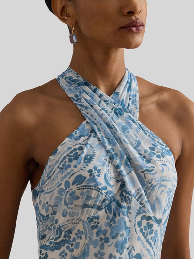 Lauren Ralph Lauren Abendkleid mit Volants Weiss 3