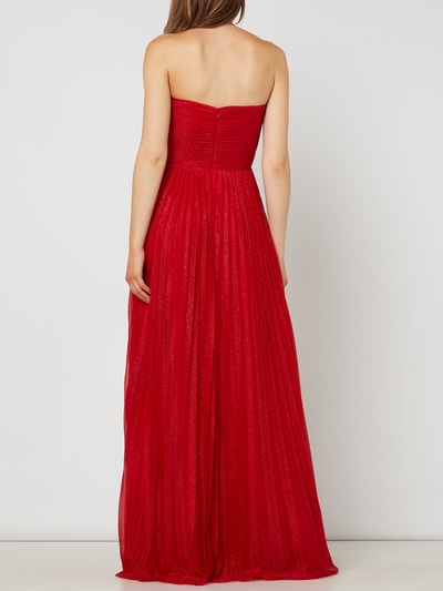 Luxuar Abendkleid mit Glitter-Effekt Metallic Rot 4