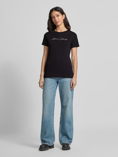 ARMANI EXCHANGE T-shirt z wyhaftowanym logo Czarny 1