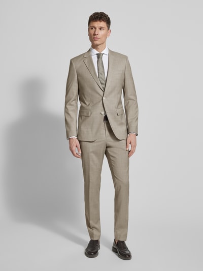 BOSS Slim Fit Anzug aus reiner Schurwolle Modell 'H-HUGE-2PCS-253' Beige 1