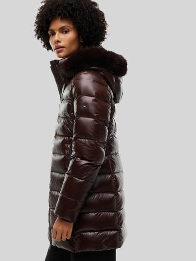 Tommy Hilfiger Puffer Coat mit Daunenkapuze Schoko 1