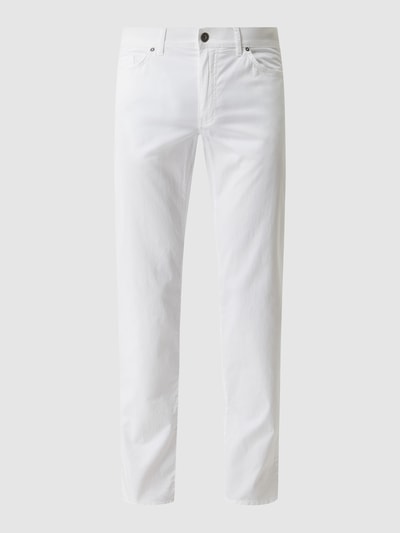 Brax Straight fit broek met stretch, model 'Cadiz' Wit - 2