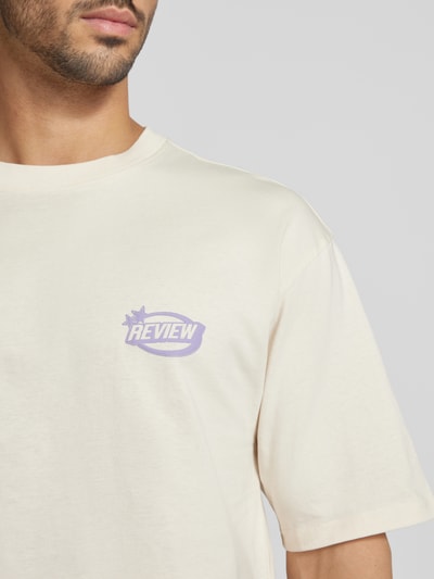REVIEW T-Shirt mit Label-Detail Ecru 3