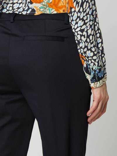 Montego Stoffen broek met rechte pasvorm en stretch  Marineblauw - 3