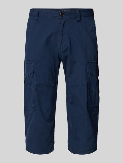 s.Oliver BLACK LABEL Relaxed fit bermuda van katoenmix, model 'FILE' Marineblauw - 2