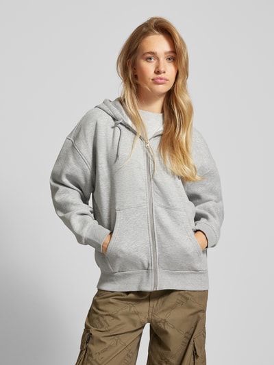 Review Essentials hoodie met rits Lichtgrijs gemêleerd - 4