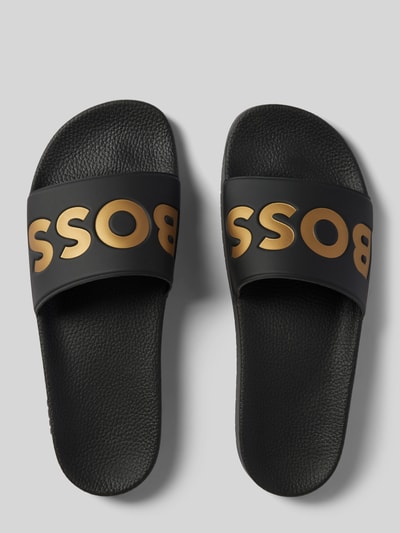 BOSS Sandalen met labeldetail, model 'Aryeh' Goud gemêleerd - 3