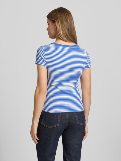 Tommy Jeans Slim Fit T-Shirt aus Baumwoll-Mix Blau 5