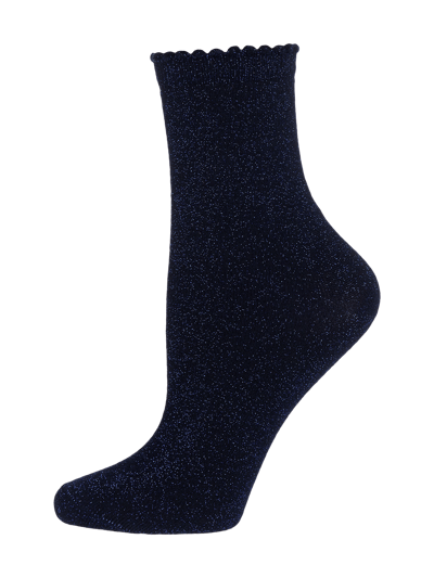 Neerduwen pastel beginnen Pieces Sokken met effectgaren in donkerblauw online kopen | P&C