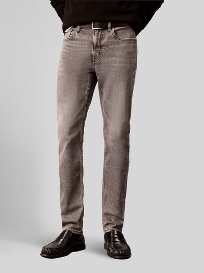 Calvin Klein Jeans Tapered Fit Jeans aus Baumwoll-Mix Hellgrau 4