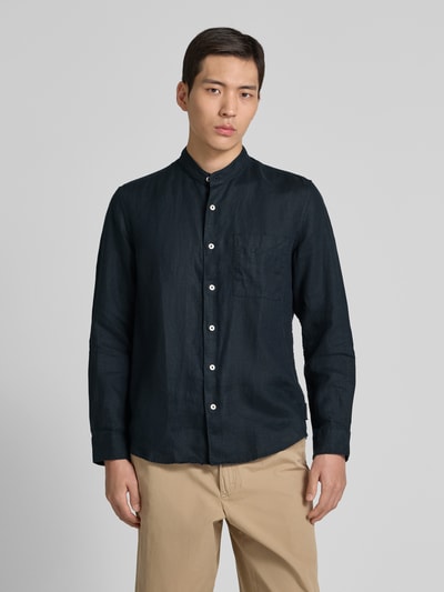 Marc O'Polo Regular Fit Freizeithemd aus reinem Leinen Dunkelblau 4