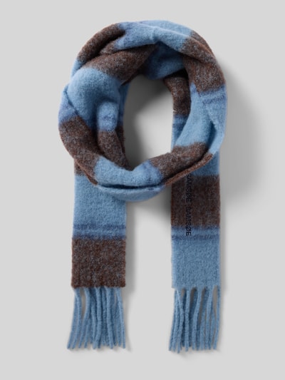 Samsøe Samsøe Schal mit Ausfransungen Modell 'ALEX' Hellblau 1