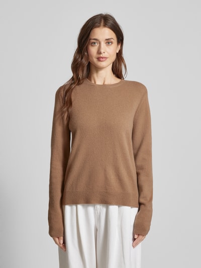 Hemisphere Pullover van kasjmier met ronde hals Camel - 4