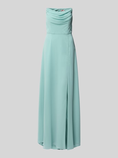 V.M. Abendkleid mit Wasserfall-Ausschnitt Hellgruen 2