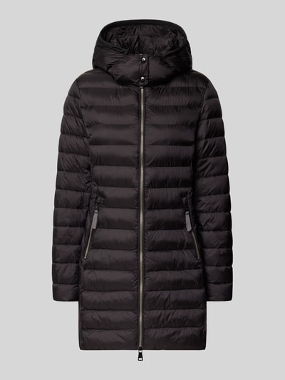 Fuchs Schmitt Płaszcz pikowany o kroju regular fit z kapturem Czarny 2