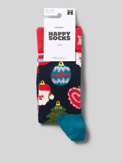 Happy Socks Socken mit weihnachtlichem Motivprint Dunkelblau 3