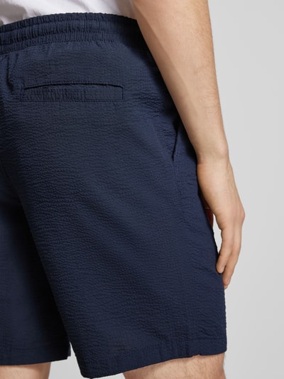 Jack & Jones Sweatshorts met tunnelkoord, model 'JAIDEN' Marineblauw - 3