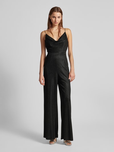 Hey Kyla Jumpsuit met cascadehals Zwart - 4