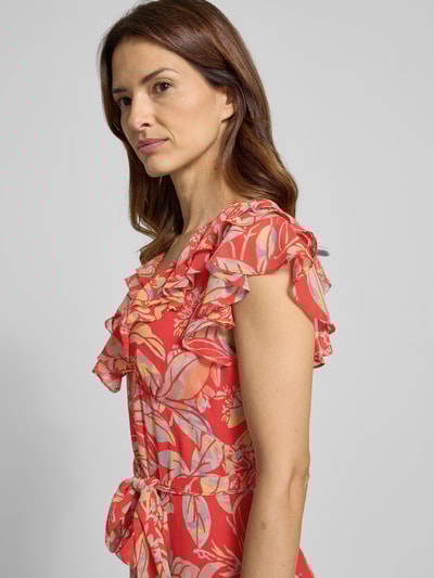 Lauren Ralph Lauren Abendkleid mit Volants Modell 'KUSUMA' Rot 3