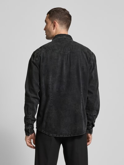 Karl Lagerfeld Regular Fit Jeanshemd mit Label-Detail Black 5