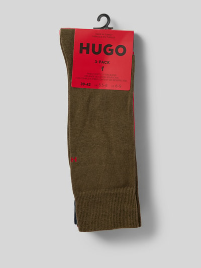 HUGO Socken mit Label-Stitching im 3er-Pack Royal 3