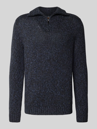 RAGMAN Strickpullover mit Troyer-Kragen Marine 2