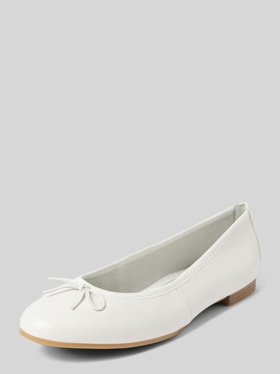 Tamaris Ballerinas in unifarbenem Design Weiss 1