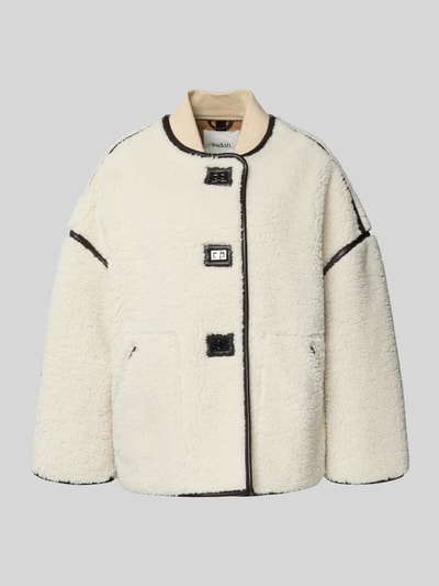 ba&sh Kurtka teddy z obniżoną linią ramion Model „MAURY” Écru melanż 2