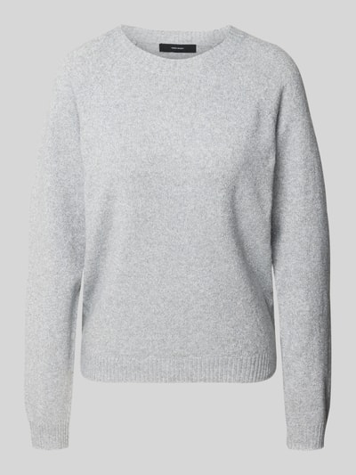 Vero Moda Regular Fit Strickpullover mit Crew Neck Modell 'DOFFYSHINE' Hellgrau 2